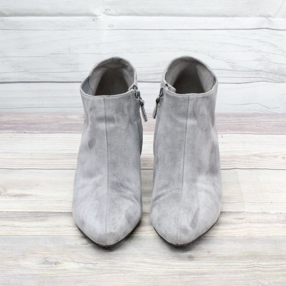 COLE HAAN Jordyn II Gray Suede Wedge Ankle Booties Size 8.5 B - Picture 5 of 9